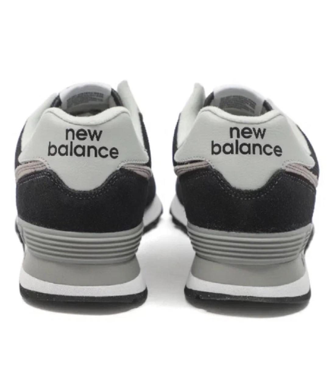 NEW BALANCE Черные замшевые низкие кроссовки / кеды, фото 4