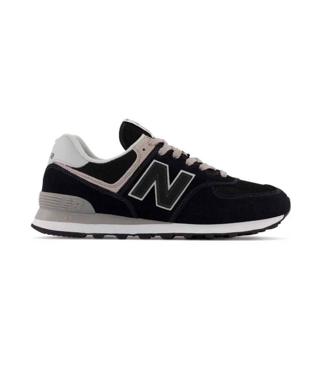 NEW BALANCE Черные замшевые низкие кроссовки / кеды, фото 1