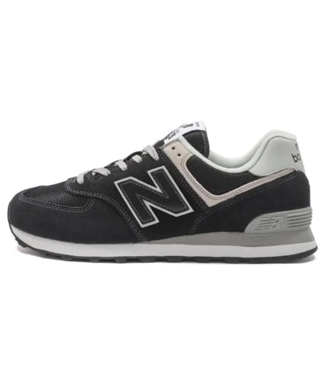NEW BALANCE Черные замшевые низкие кроссовки / кеды, фото 3