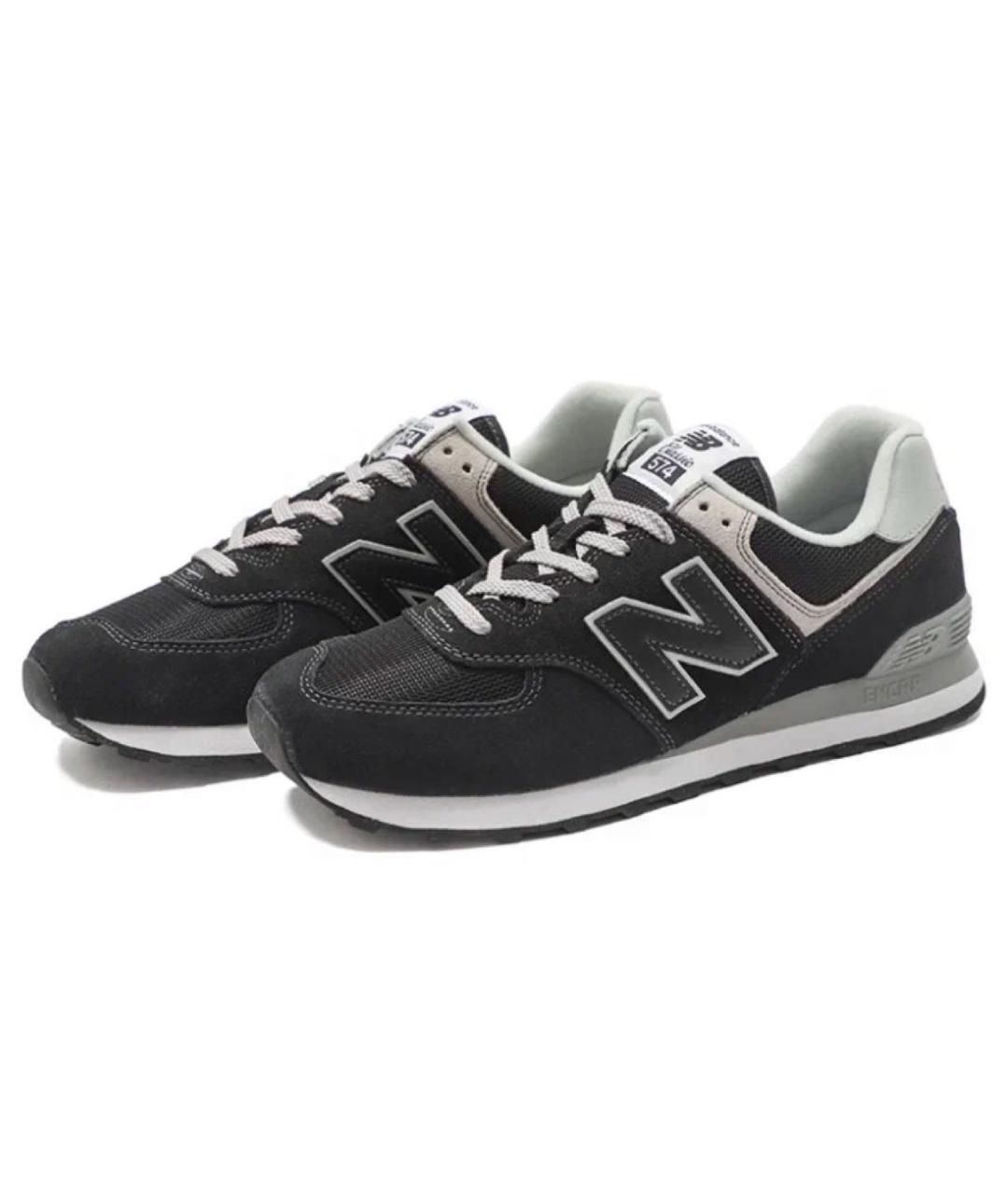 NEW BALANCE Черные замшевые низкие кроссовки / кеды, фото 2