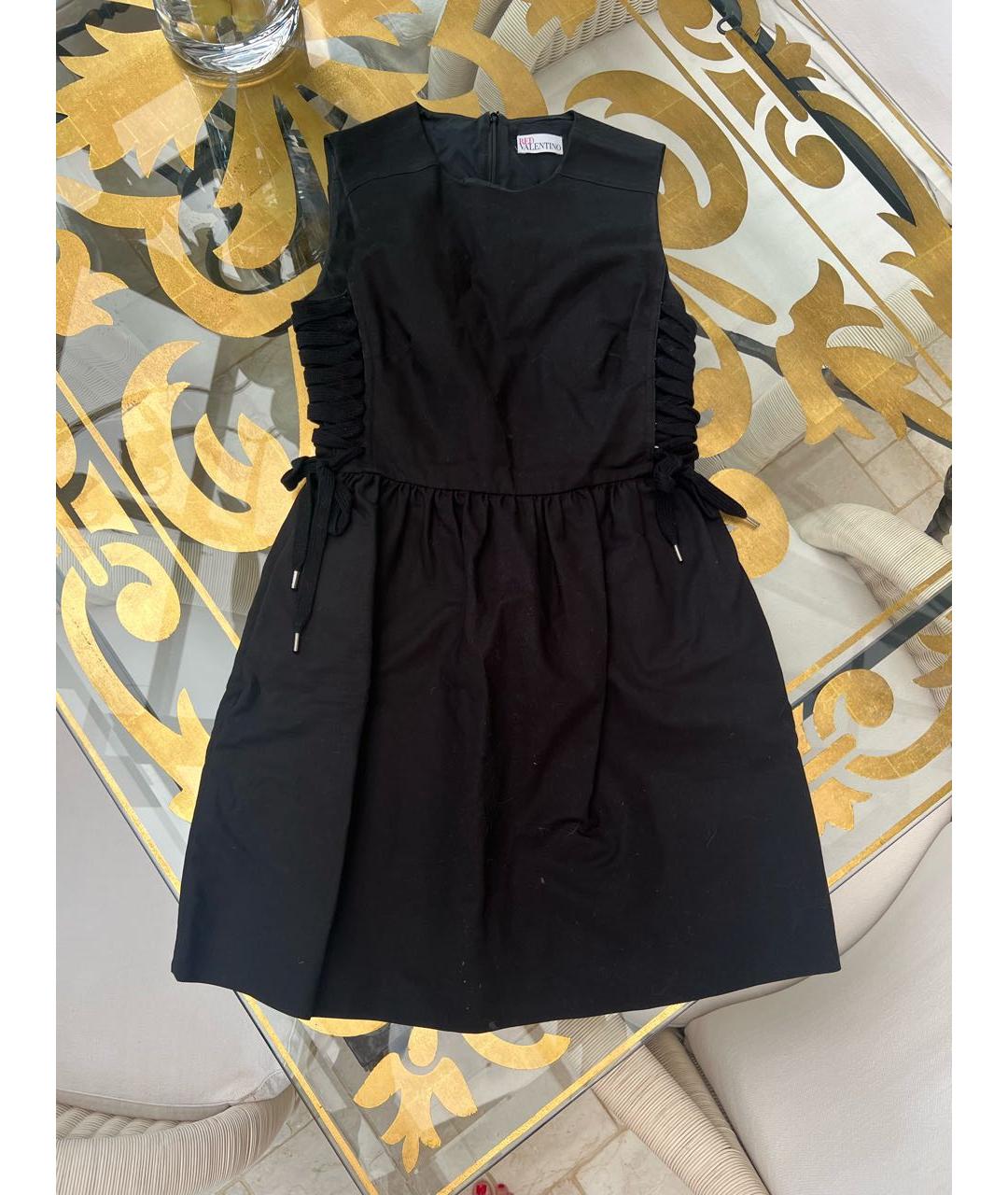 RED VALENTINO Черное хлопковое платье, фото 5