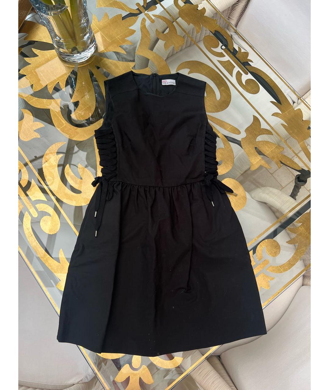 RED VALENTINO Черное хлопковое платье, фото 2