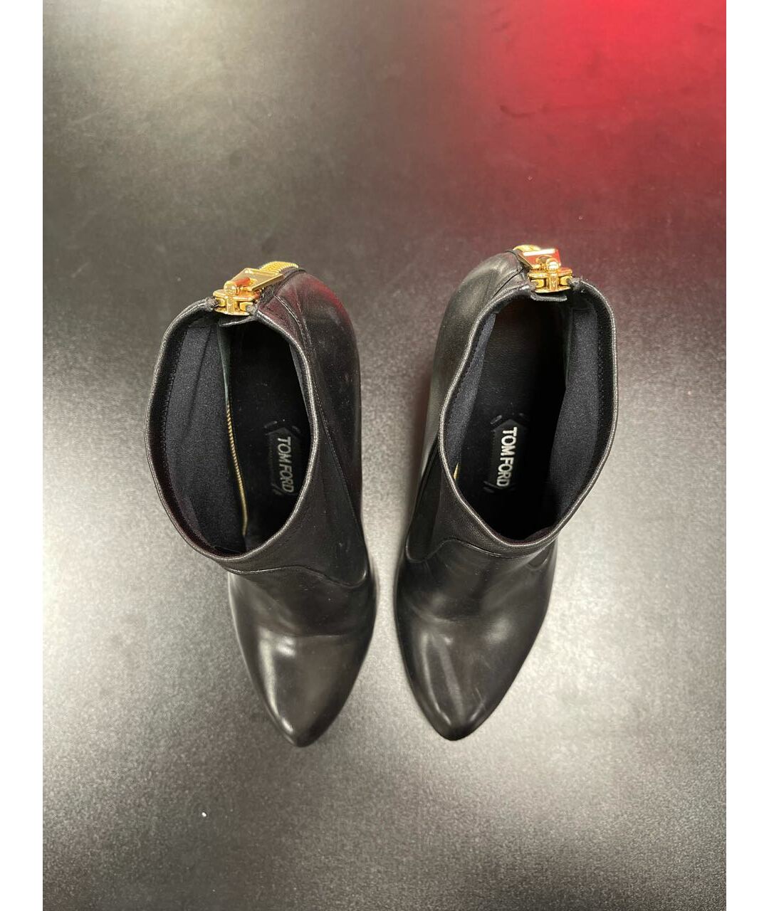 TOM FORD Черные кожаные ботильоны, фото 3