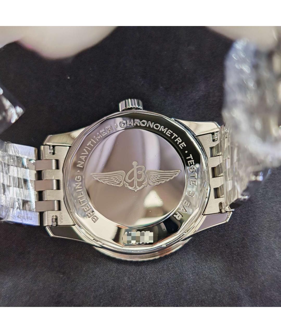BREITLING Серебряные металлические часы, фото 3