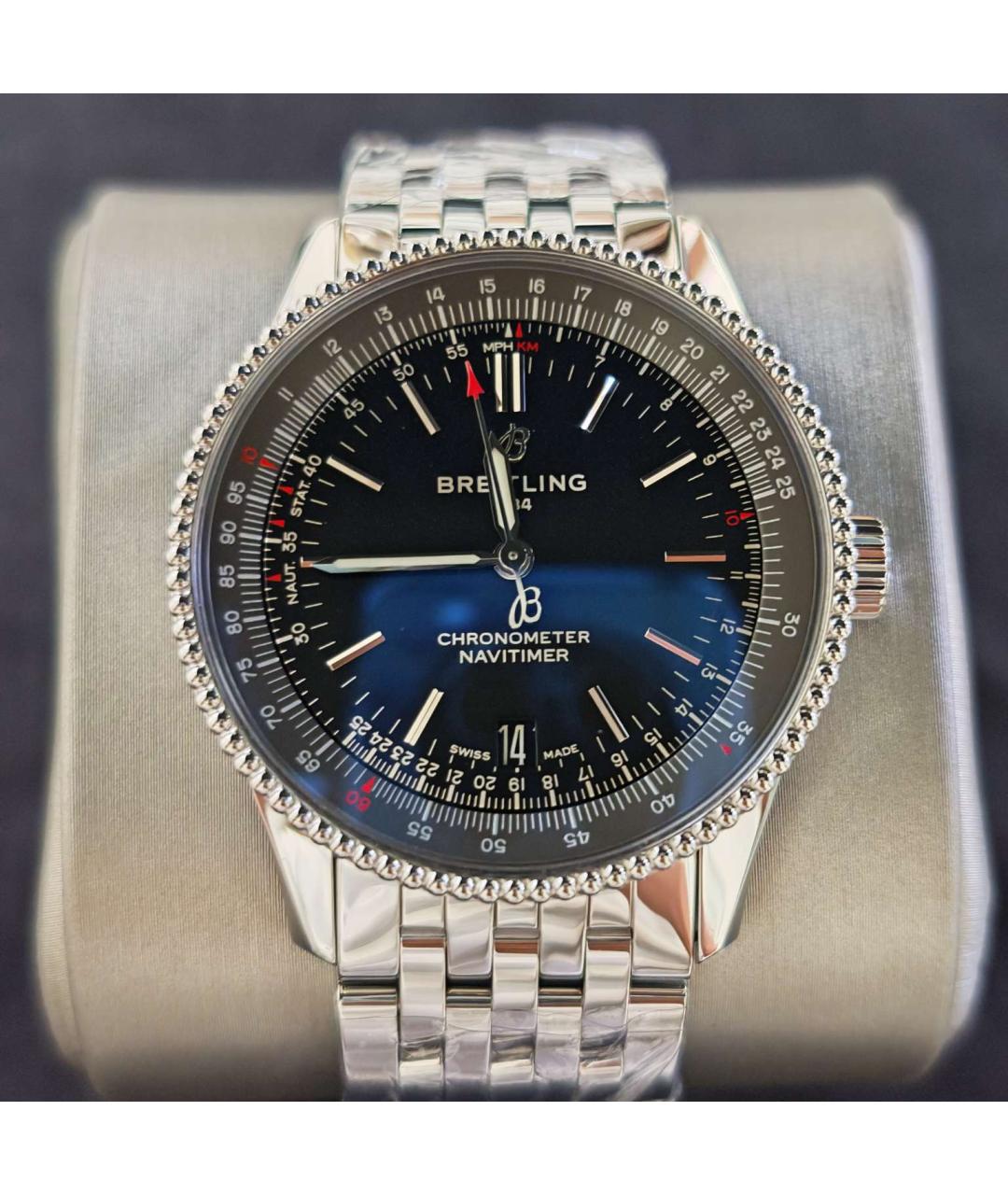BREITLING Серебряные металлические часы, фото 2
