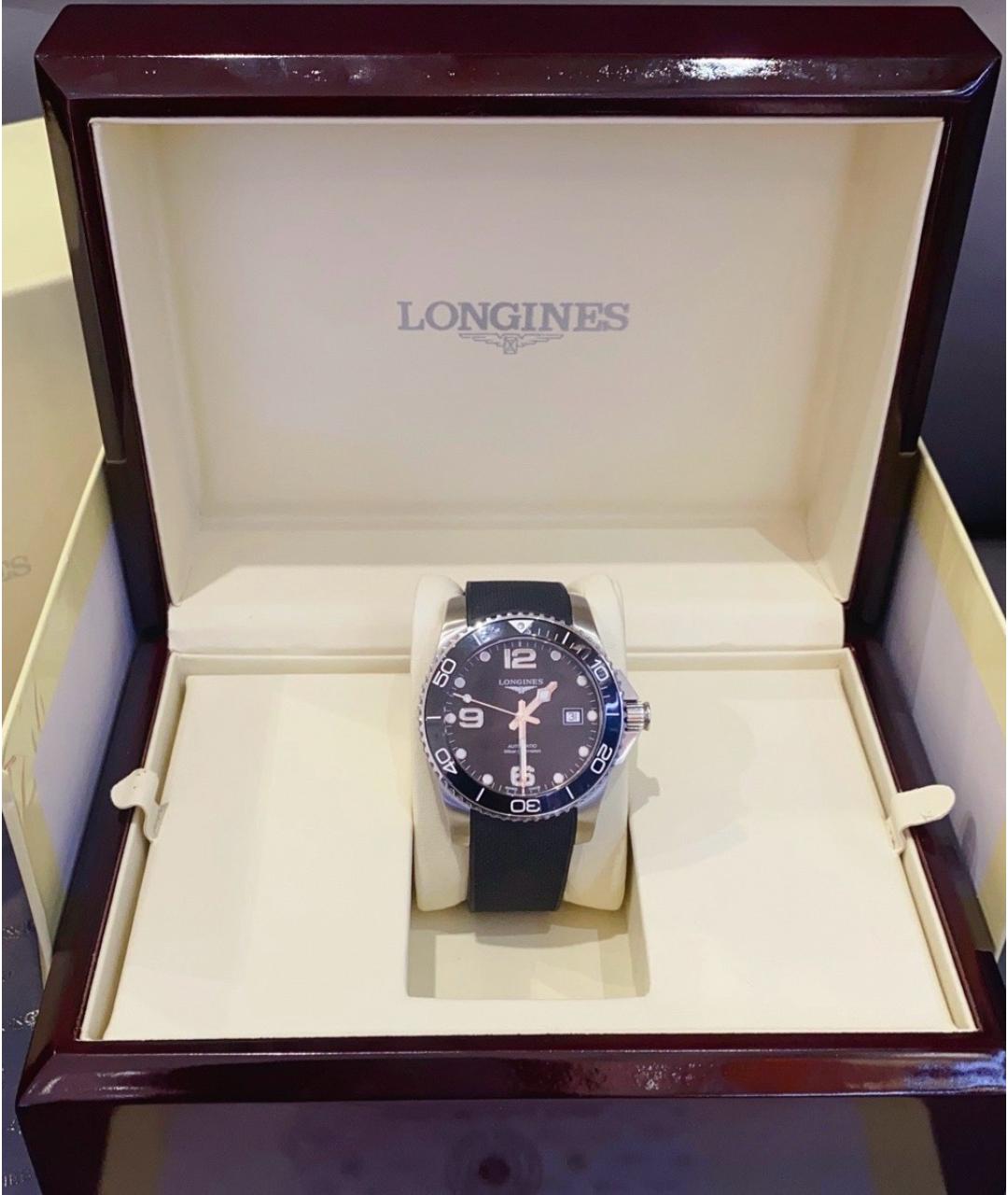 LONGINES Черные часы, фото 2