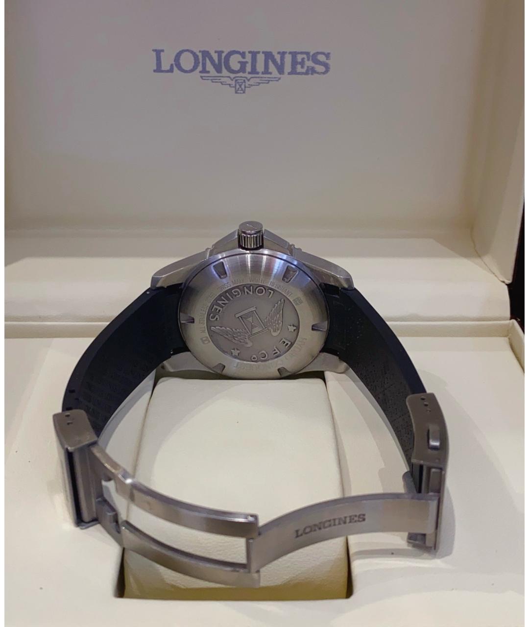 LONGINES Черные часы, фото 4