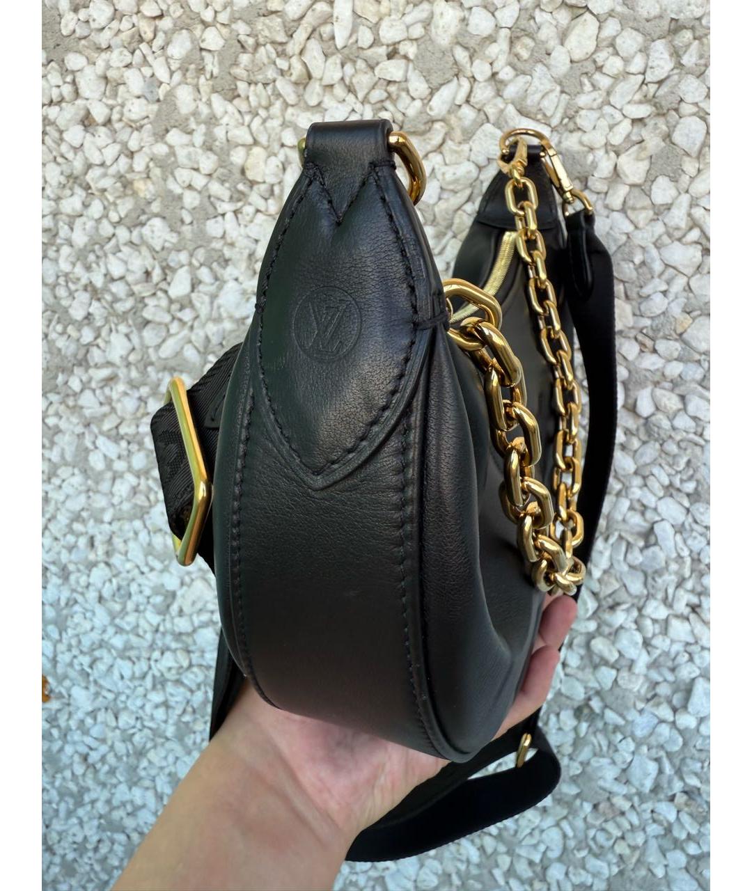 LOUIS VUITTON Черная кожаная сумка через плечо, фото 2