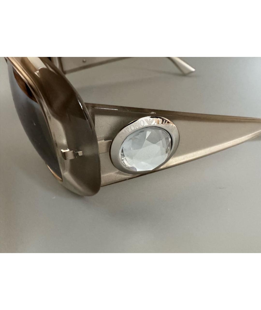 EMPORIO ARMANI Серые пластиковые солнцезащитные очки, фото 3