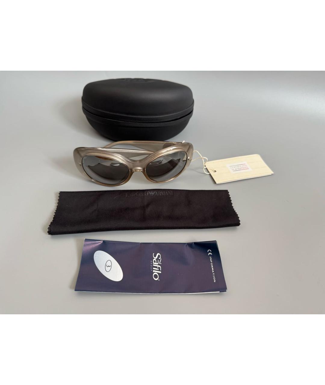 EMPORIO ARMANI Серые пластиковые солнцезащитные очки, фото 4