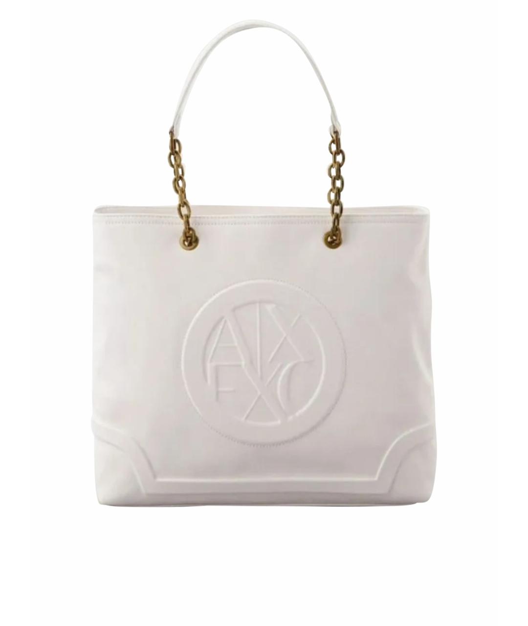ARMANI EXCHANGE Белая сумка тоут из искусственной кожи, фото 1