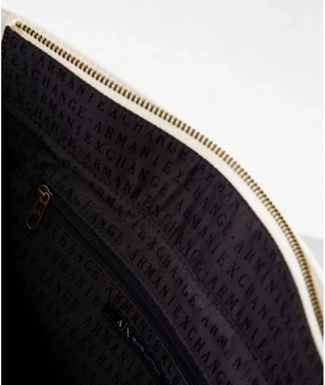 ARMANI EXCHANGE Белая сумка тоут из искусственной кожи, фото 4