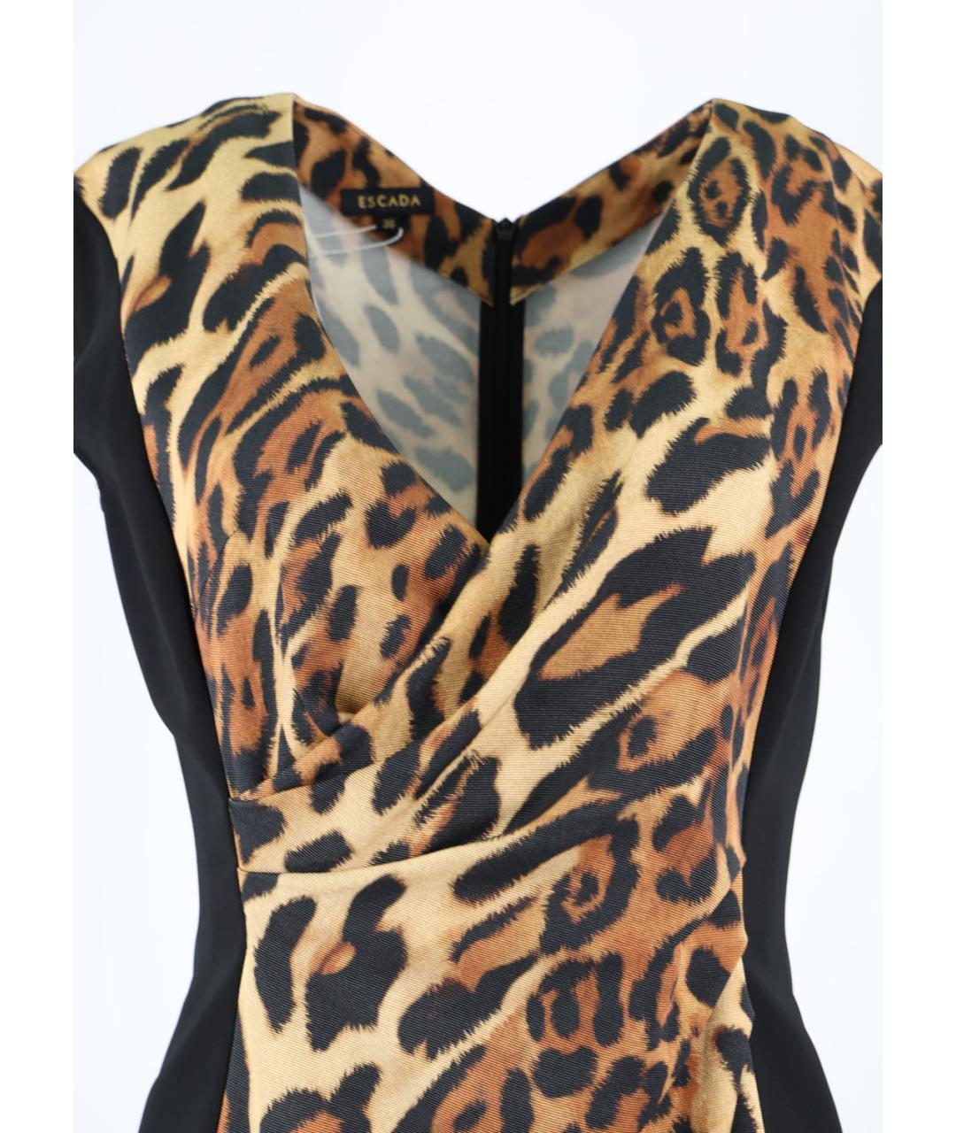 ESCADA Коричневое хлопковое повседневное платье, фото 4