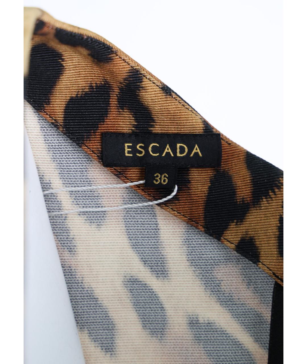 ESCADA Коричневое хлопковое повседневное платье, фото 3