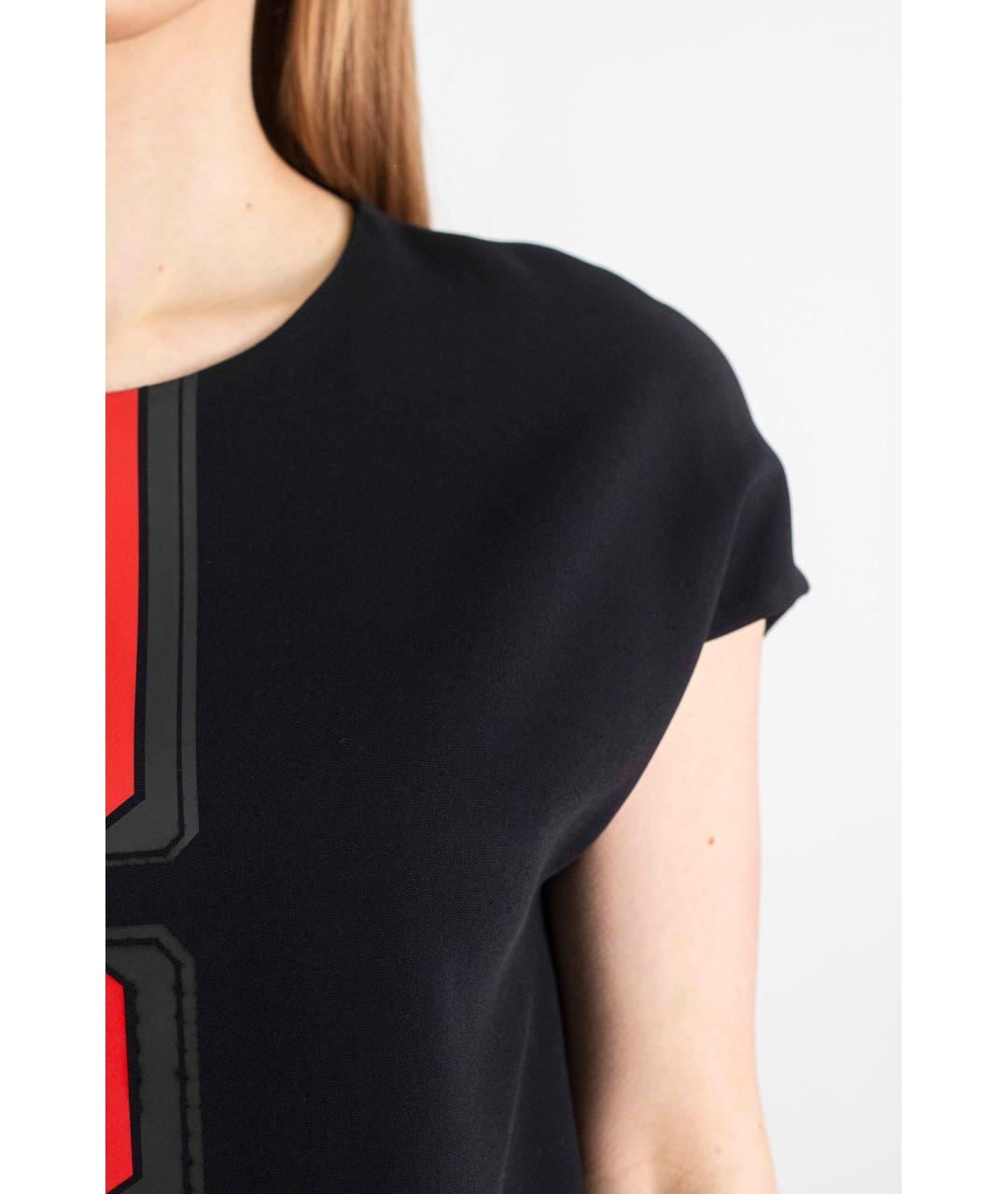 FENDI Черное вискозное коктейльное платье, фото 4