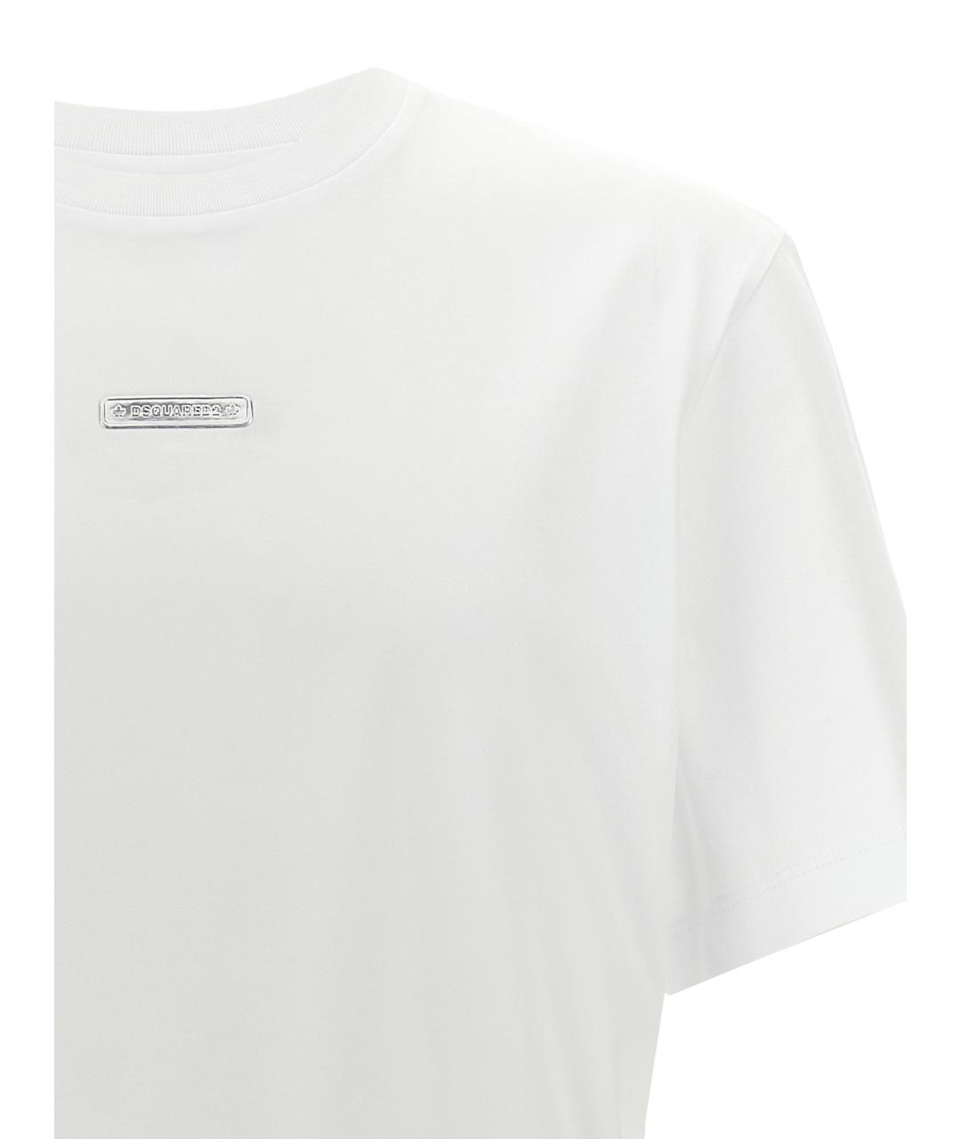 DSQUARED2 Белая хлопковая футболка, фото 3