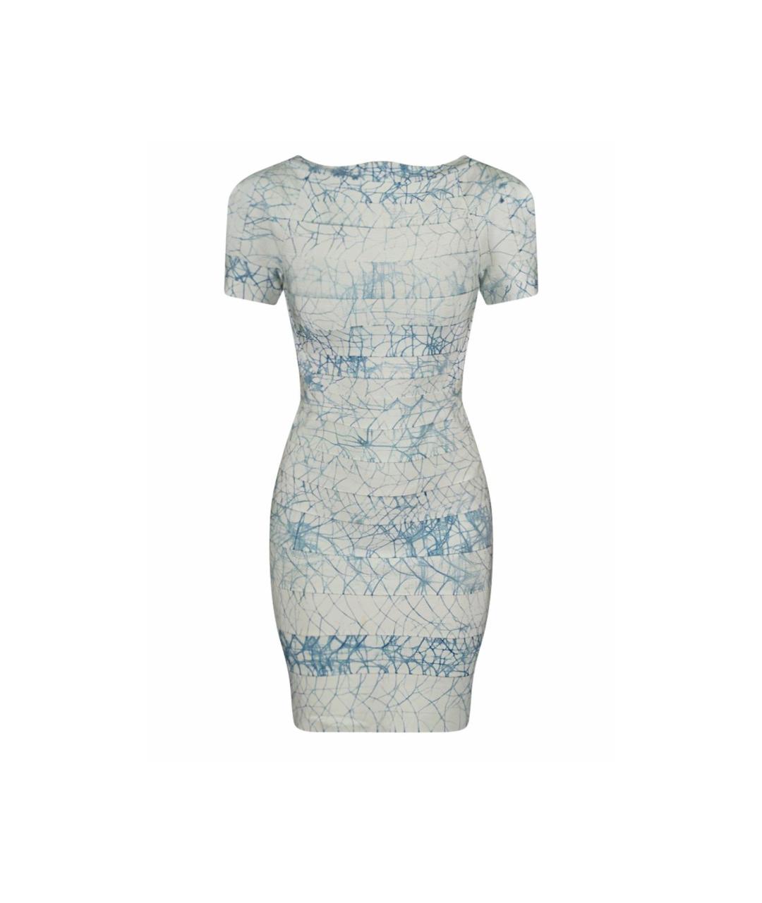 HERVE LEGER Голубое полиэстеровое повседневное платье, фото 1