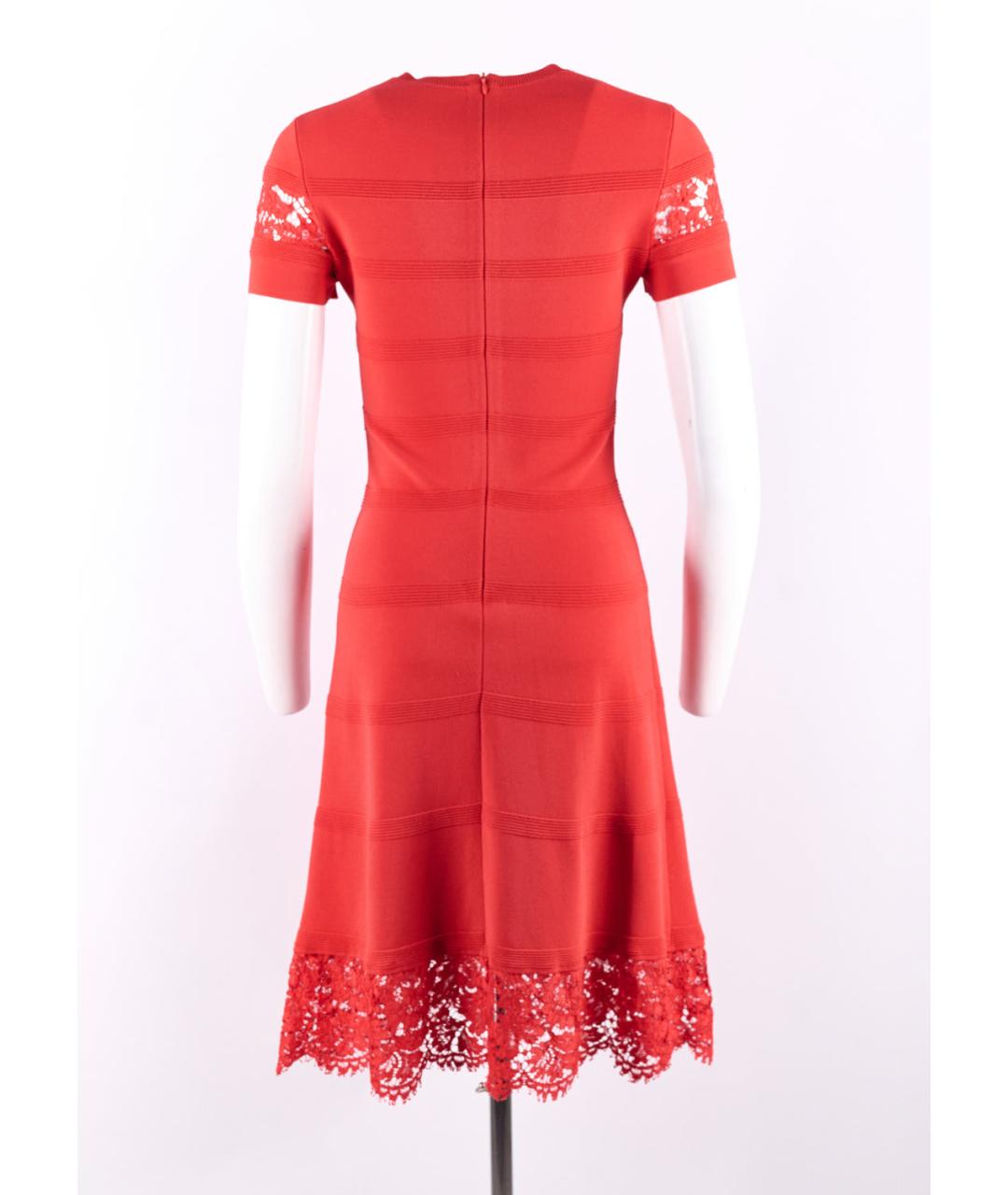 VALENTINO Красное вискозное повседневное платье, фото 2