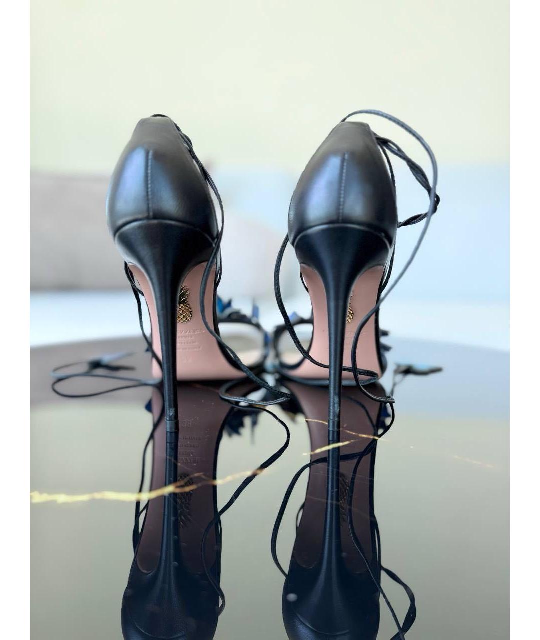 AQUAZZURA Черные босоножки, фото 3