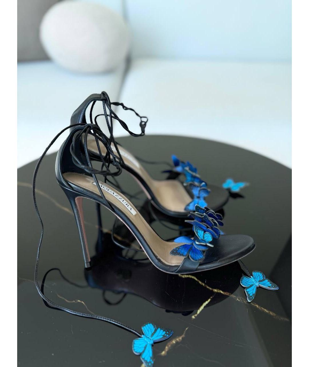AQUAZZURA Черные босоножки, фото 8