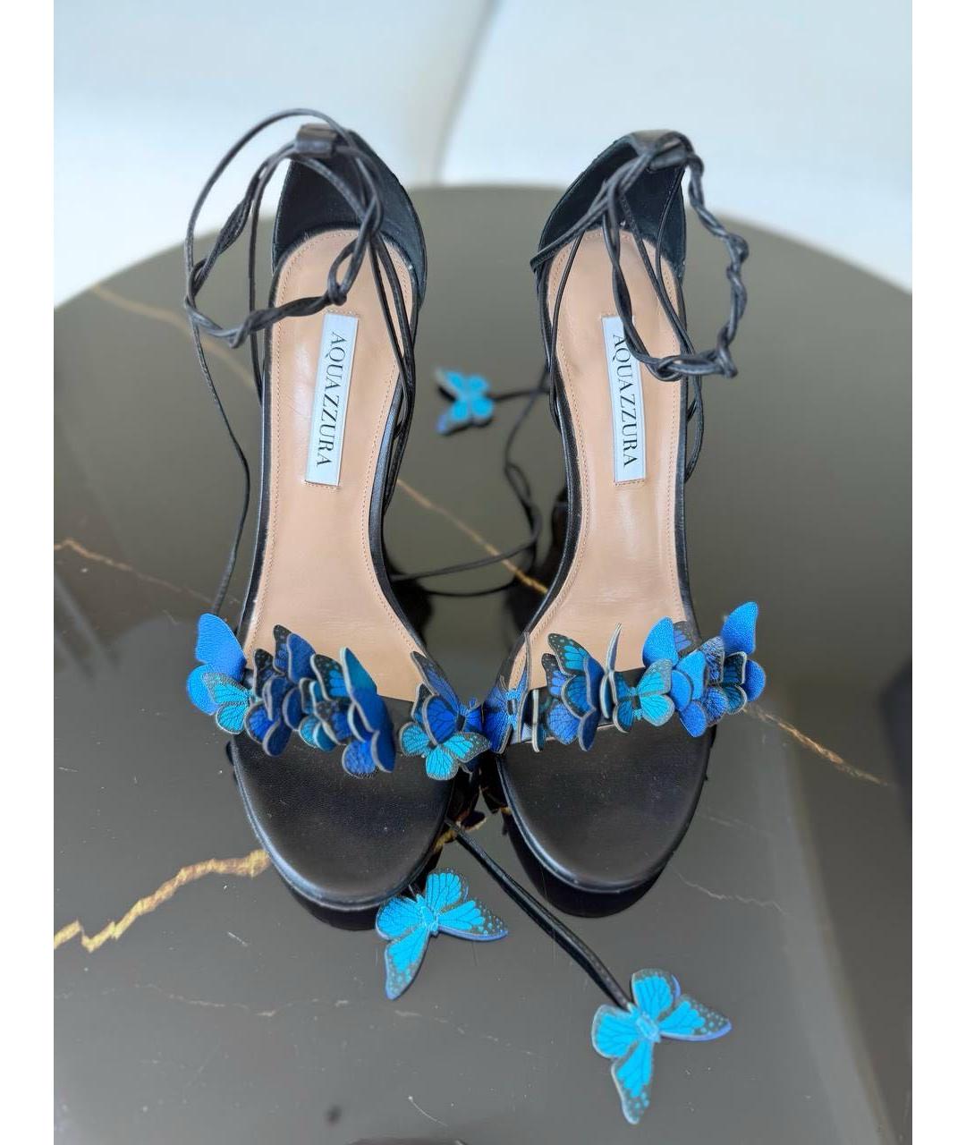 AQUAZZURA Черные босоножки, фото 2