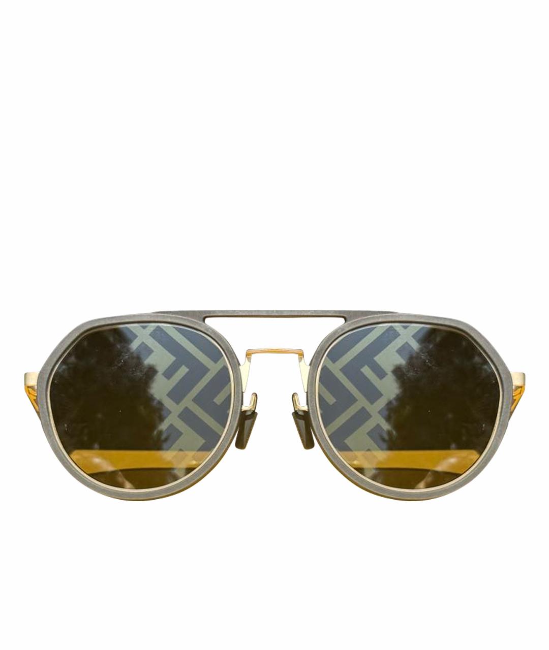 FENDI Черные пластиковые солнцезащитные очки, фото 1