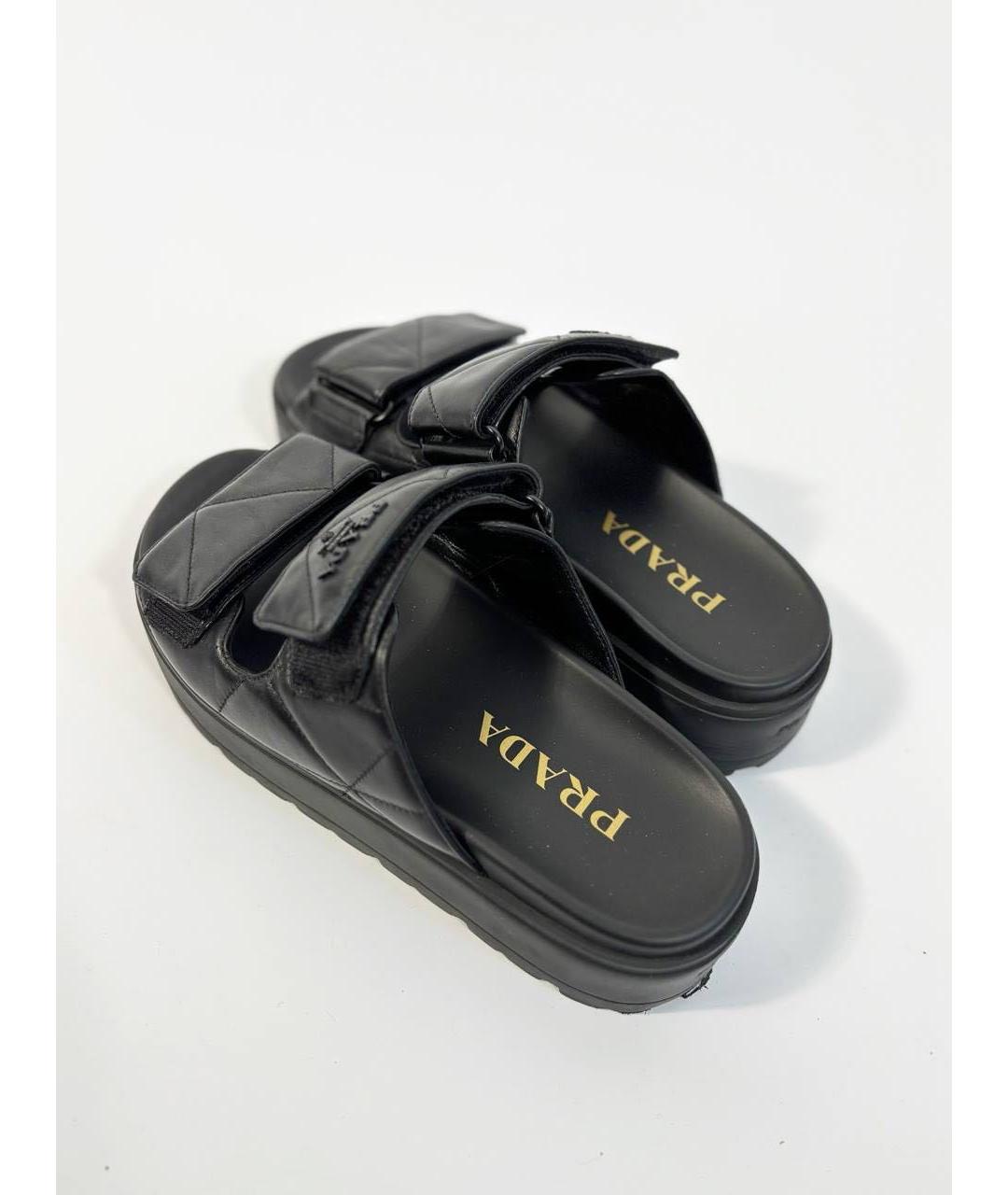 PRADA Черные сандалии, фото 4