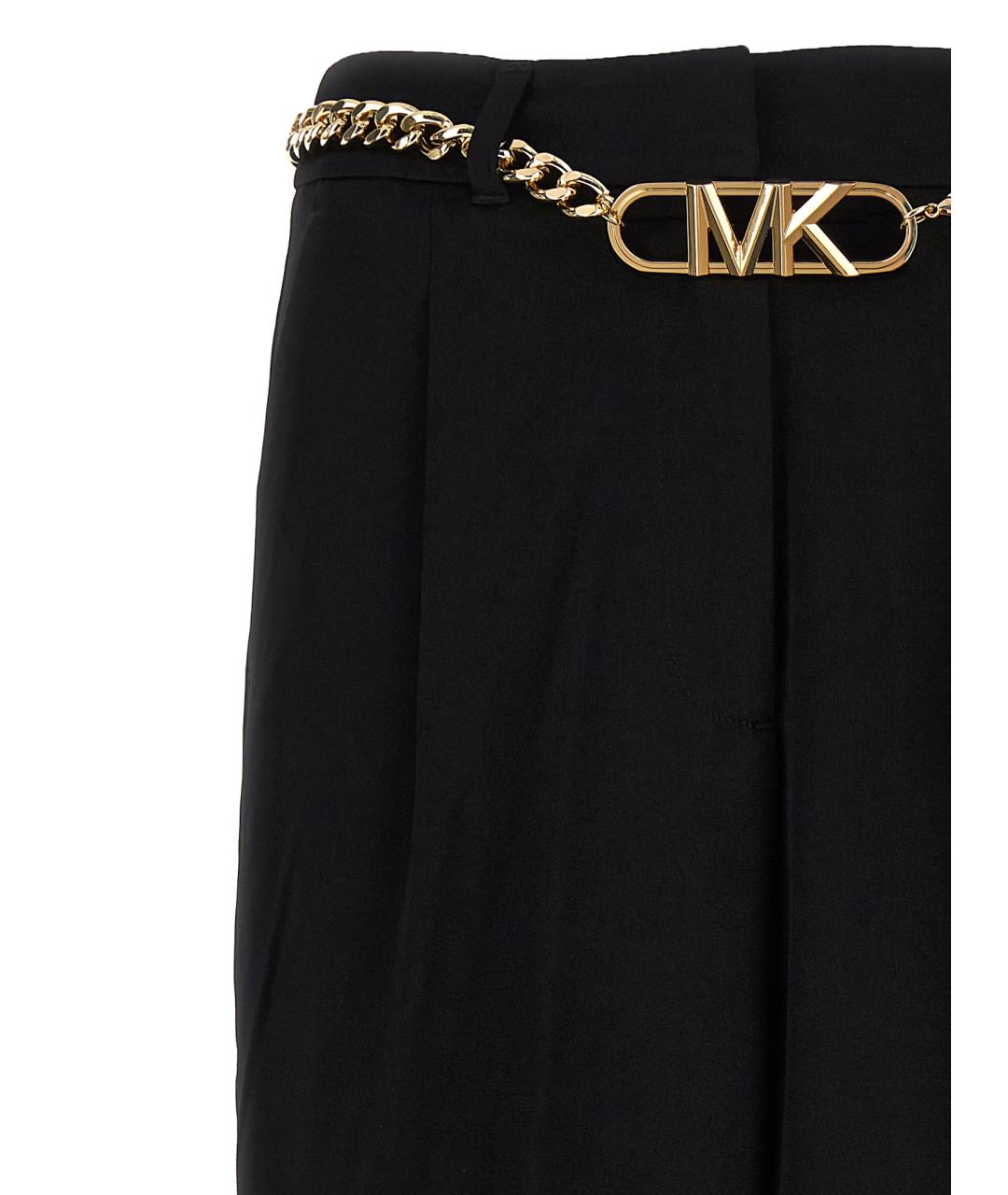 MICHAEL MICHAEL KORS Черные ацетатные прямые брюки, фото 3