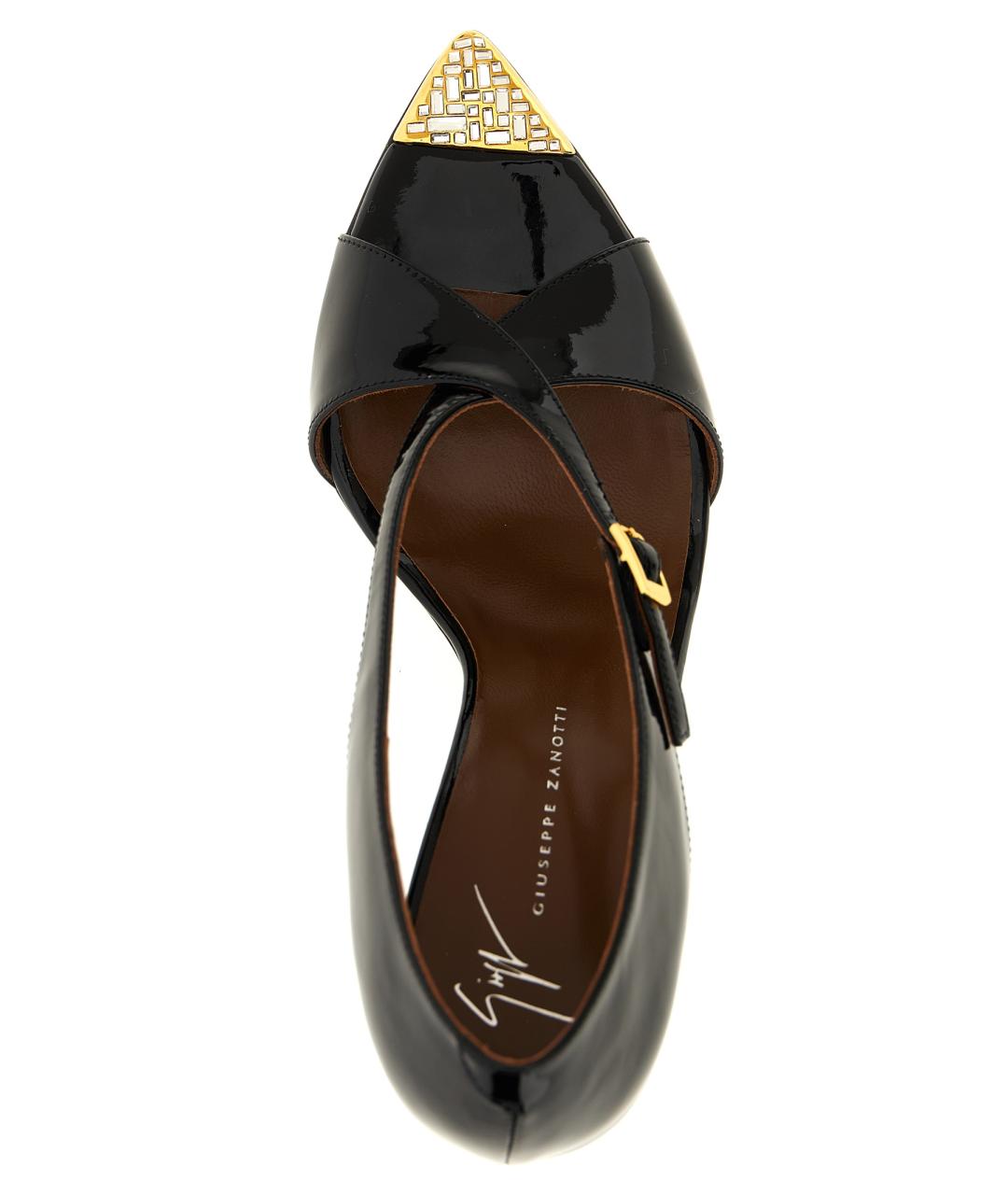 GIUSEPPE ZANOTTI DESIGN Черные кожаные туфли, фото 4
