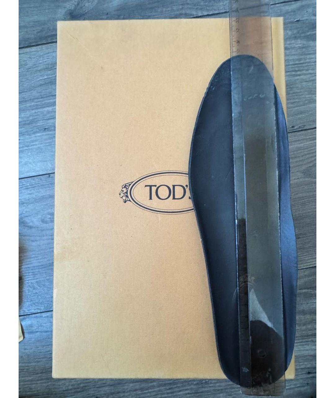 TOD'S Коричневые кожаные туфли, фото 5