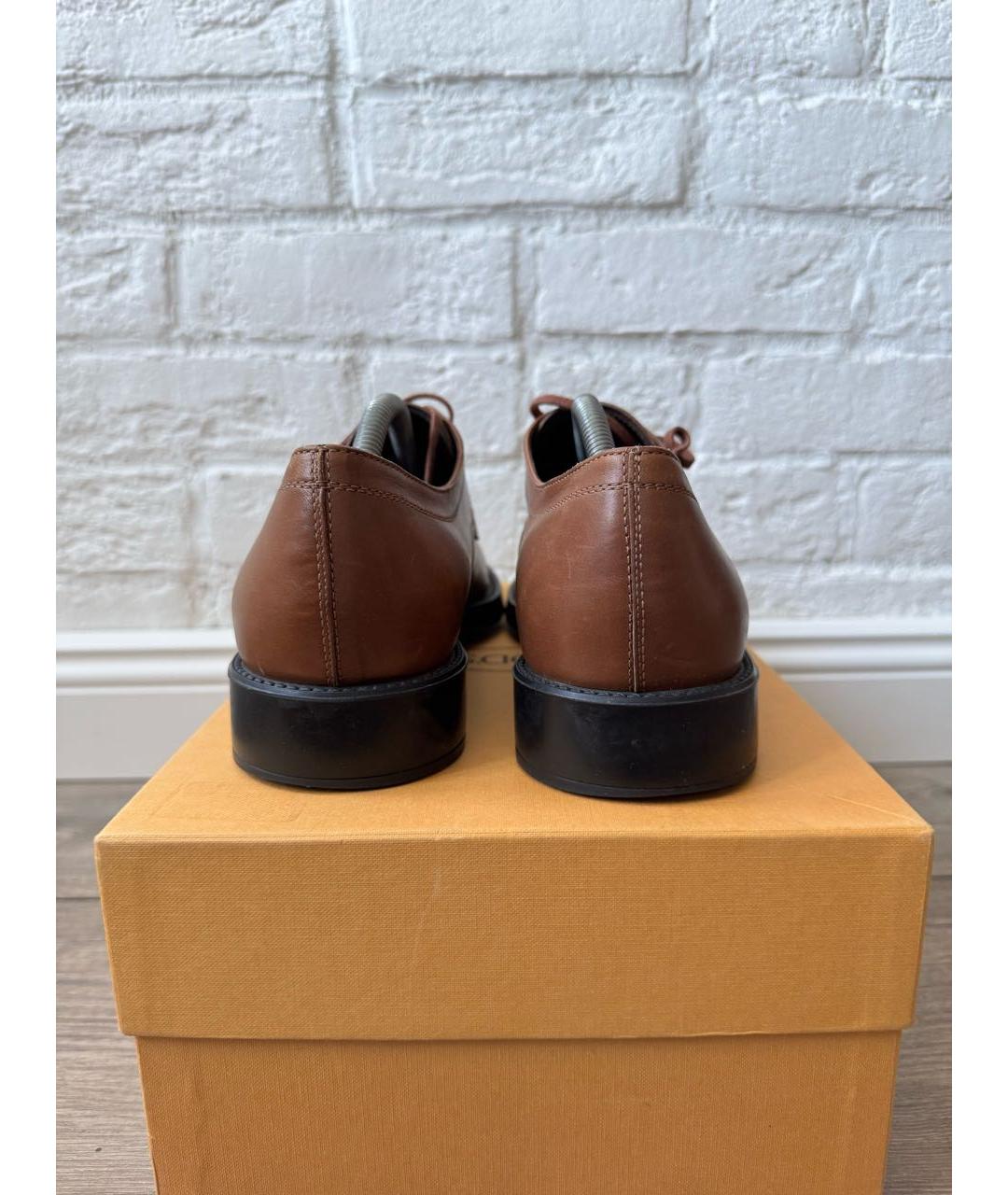 TOD'S Коричневые кожаные туфли, фото 4