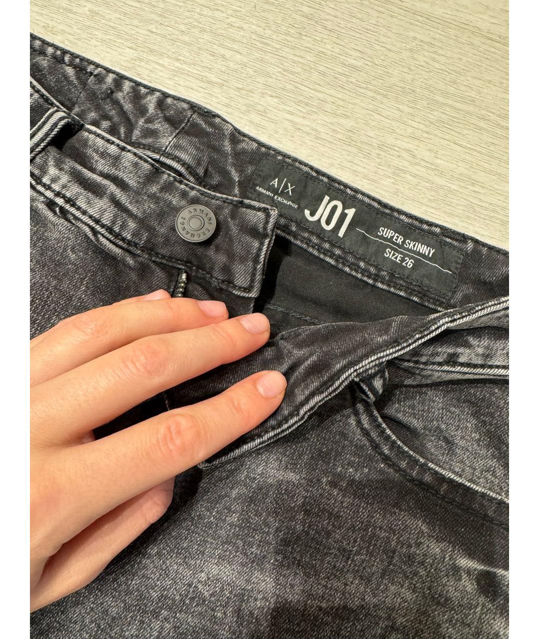 ARMANI EXCHANGE Серые хлопковые джинсы слим, фото 4