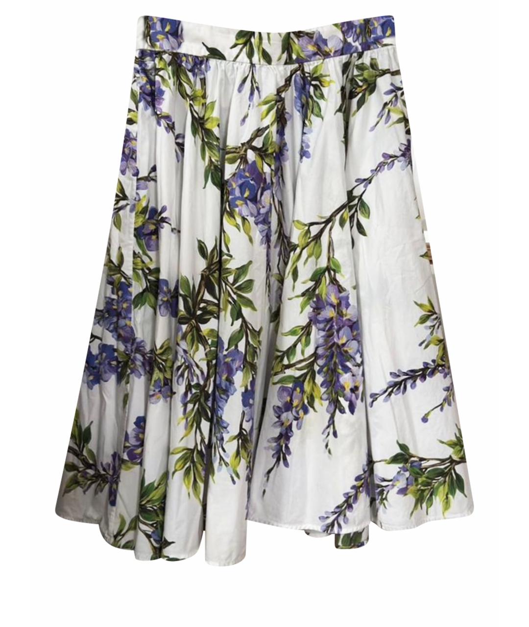 DOLCE&GABBANA Мульти хлопковая юбка миди, фото 1