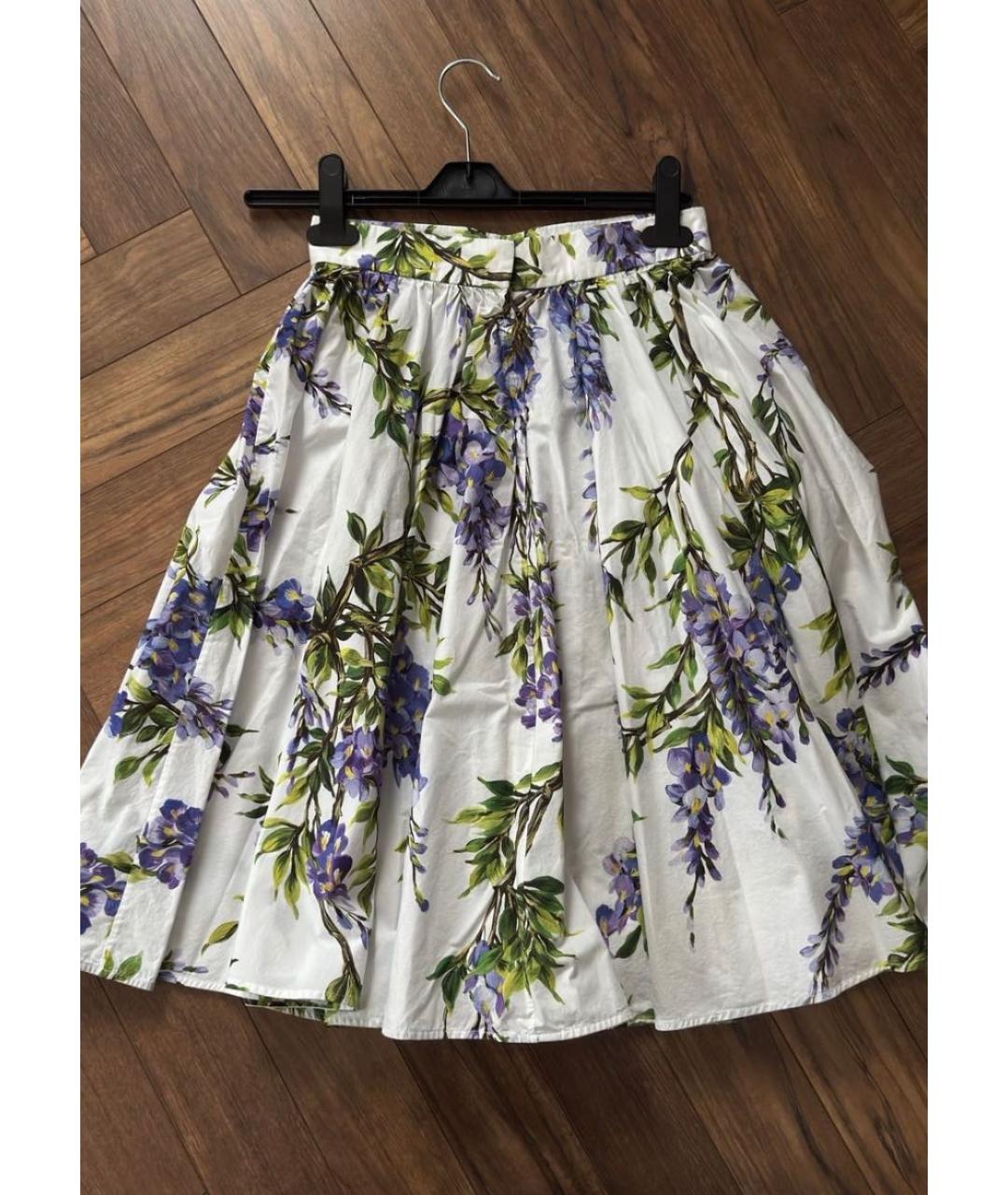 DOLCE&GABBANA Мульти хлопковая юбка миди, фото 2