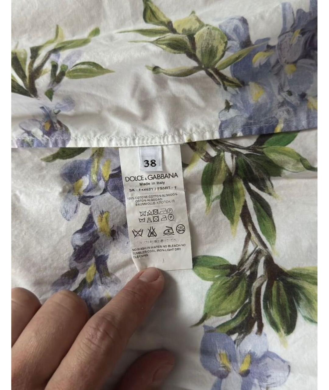 DOLCE&GABBANA Мульти хлопковая юбка миди, фото 4