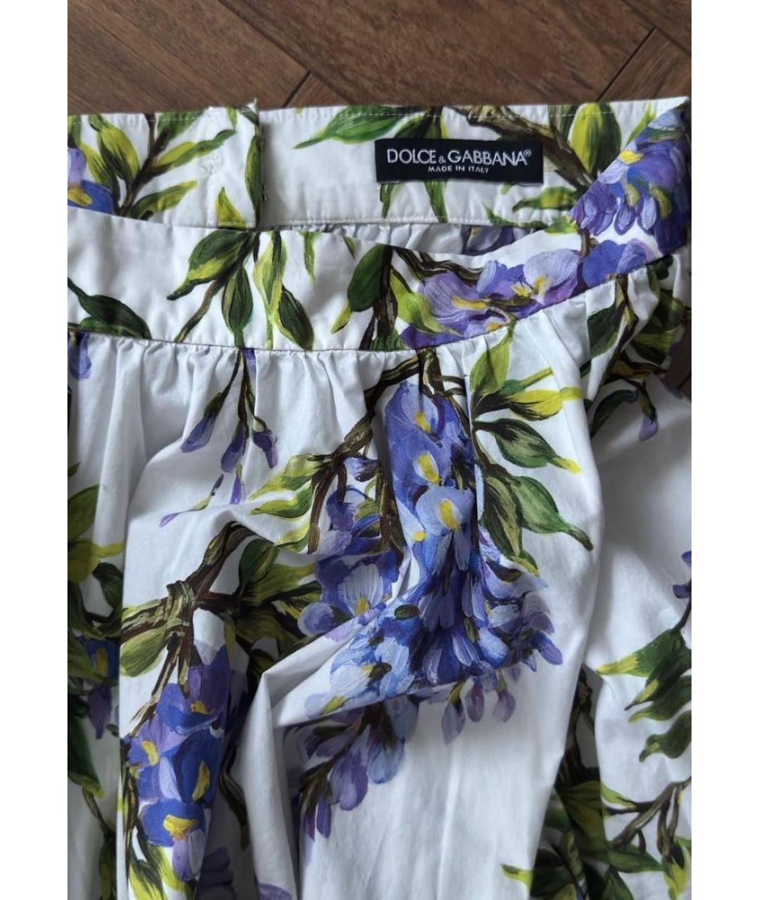 DOLCE&GABBANA Мульти хлопковая юбка миди, фото 3