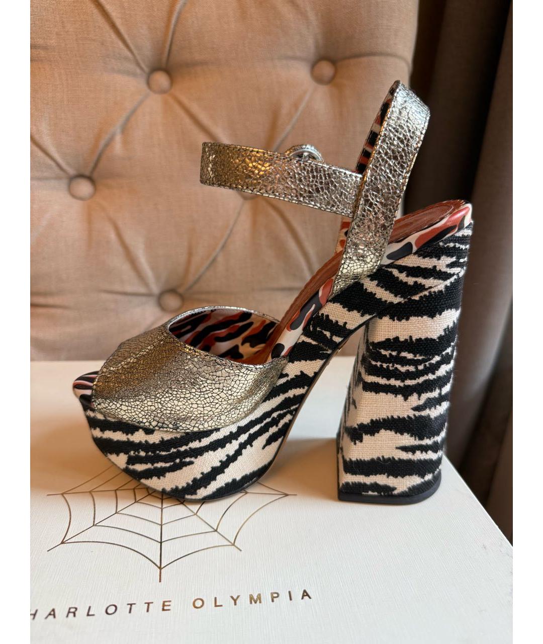 CHARLOTTE OLYMPIA Мульти кожаные босоножки, фото 5