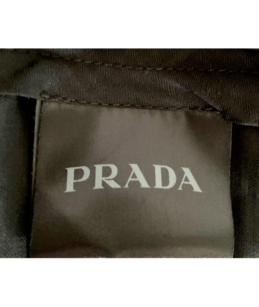 PRADA Антрацитовые вискозные классические брюки, фото 3