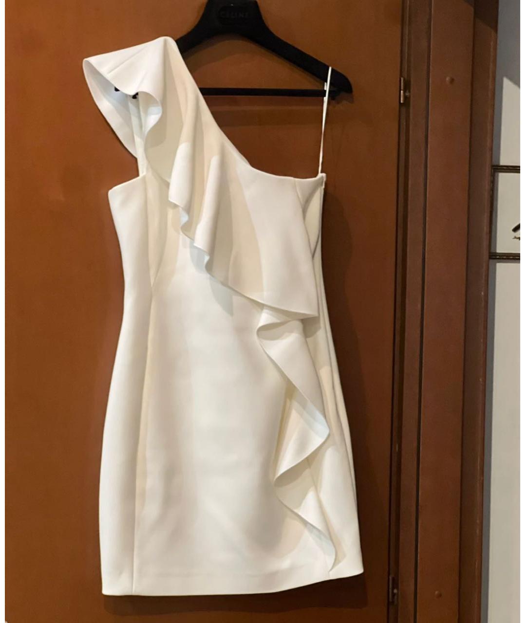 MAX MARA STUDIO Белое ацетатное коктейльное платье, фото 4