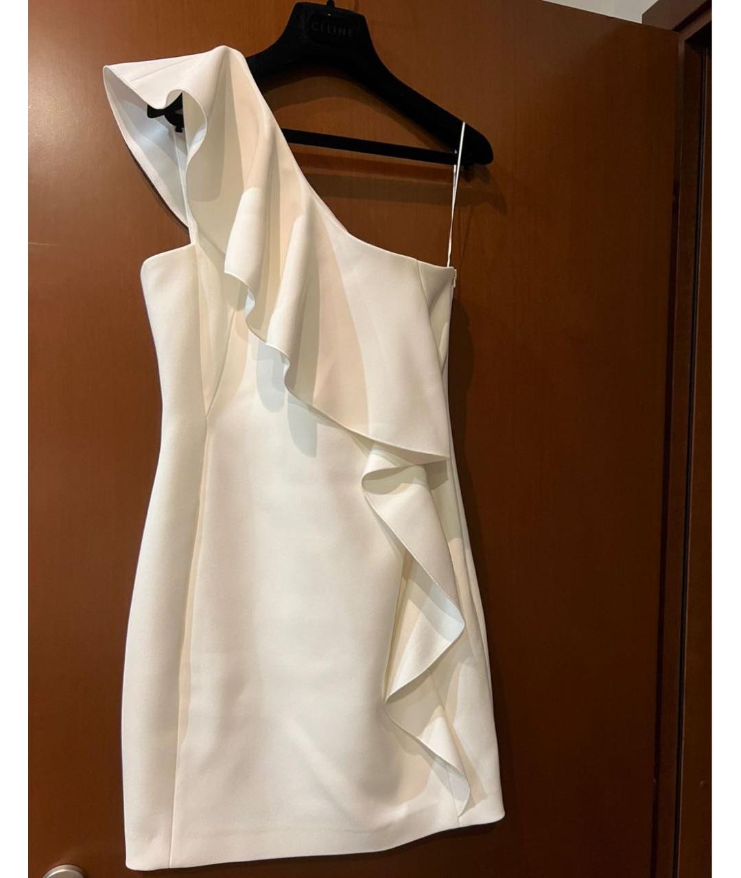 MAX MARA STUDIO Белое ацетатное коктейльное платье, фото 2