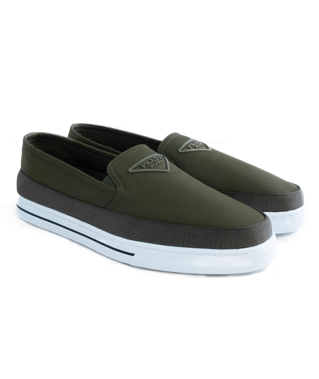 PRADA Хаки слипоны, фото 2