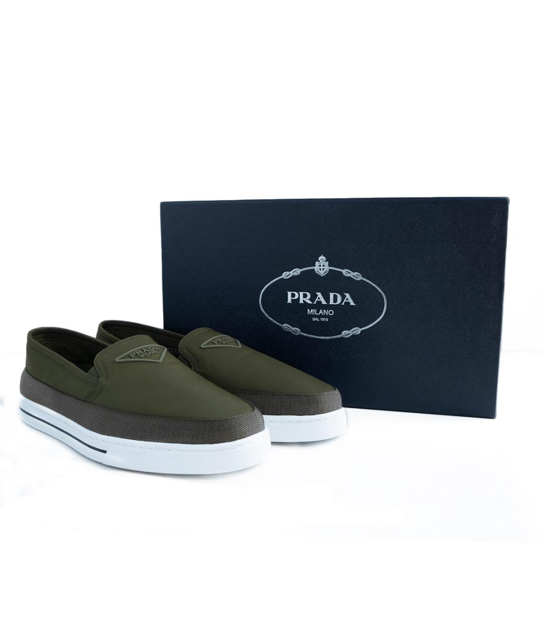PRADA Хаки слипоны, фото 6