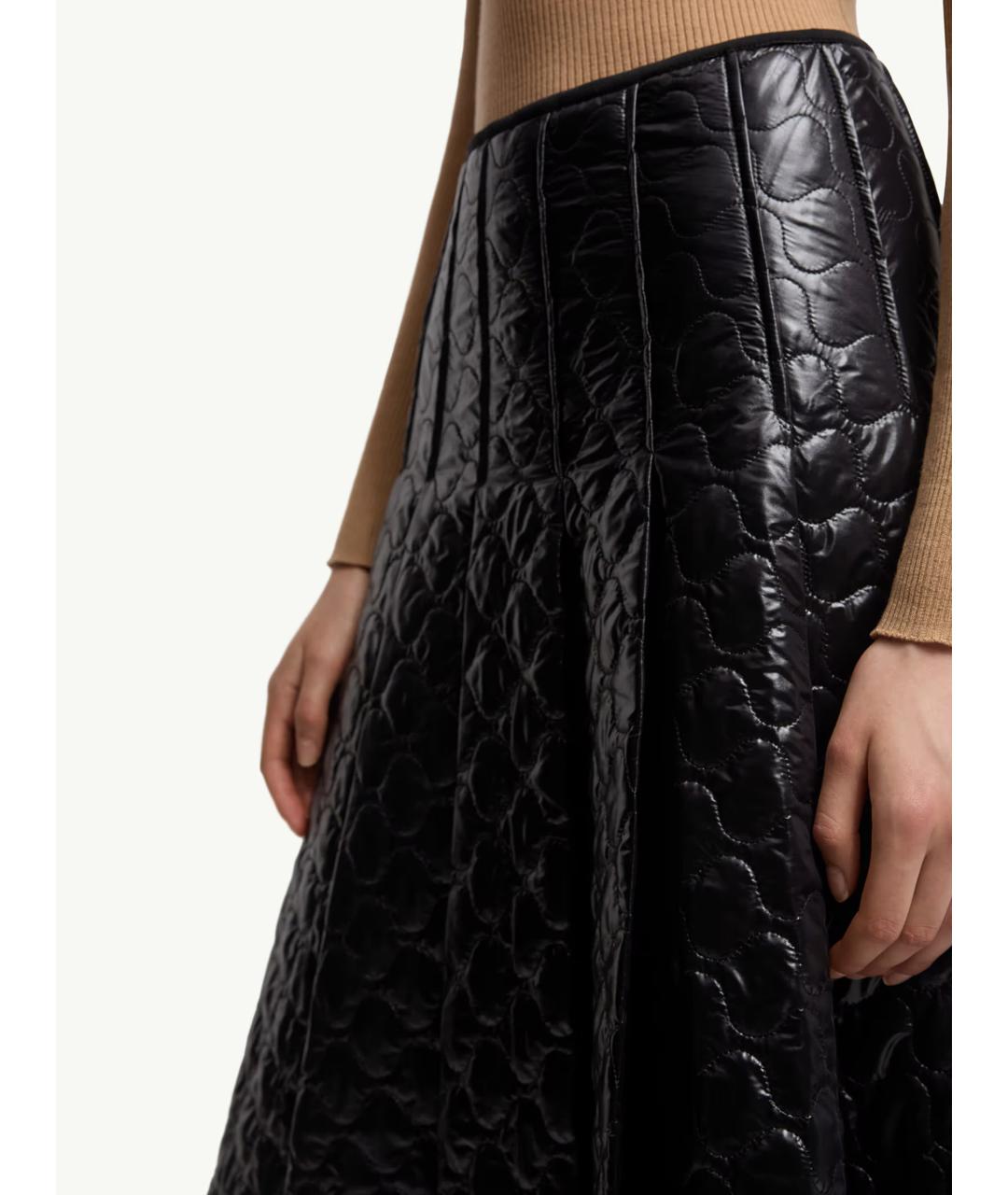 MONCLER Черная юбка миди, фото 2
