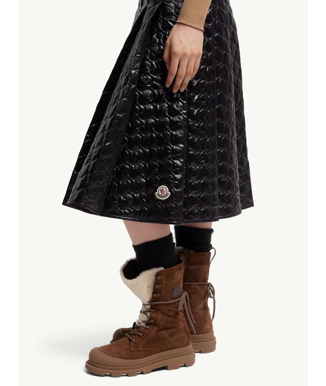 MONCLER Черная юбка миди, фото 5