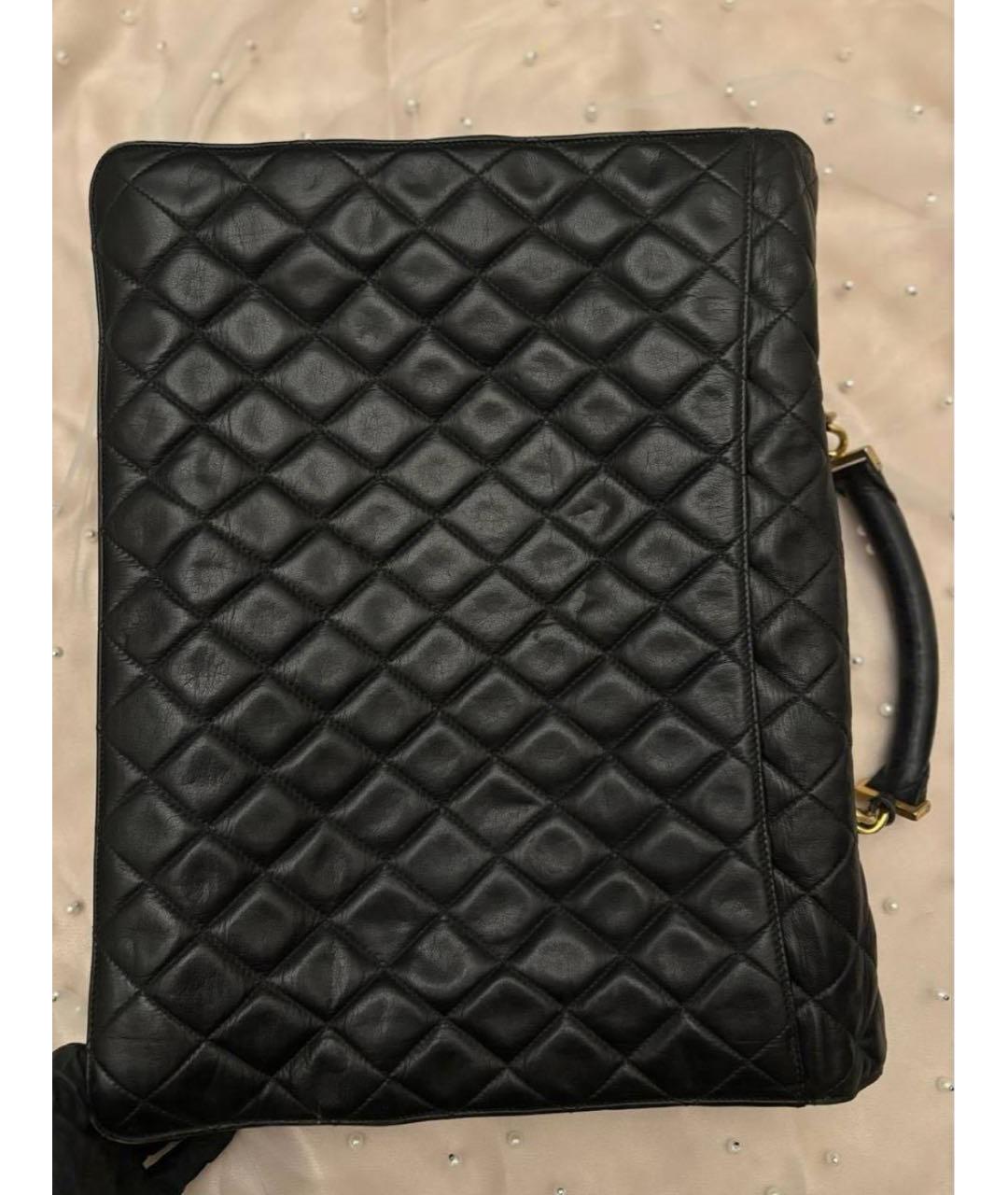 CHANEL Черная кожаная сумка тоут, фото 2