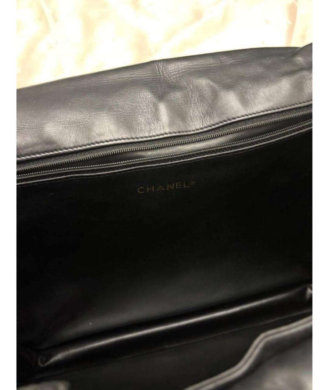 CHANEL Черная кожаная сумка тоут, фото 3