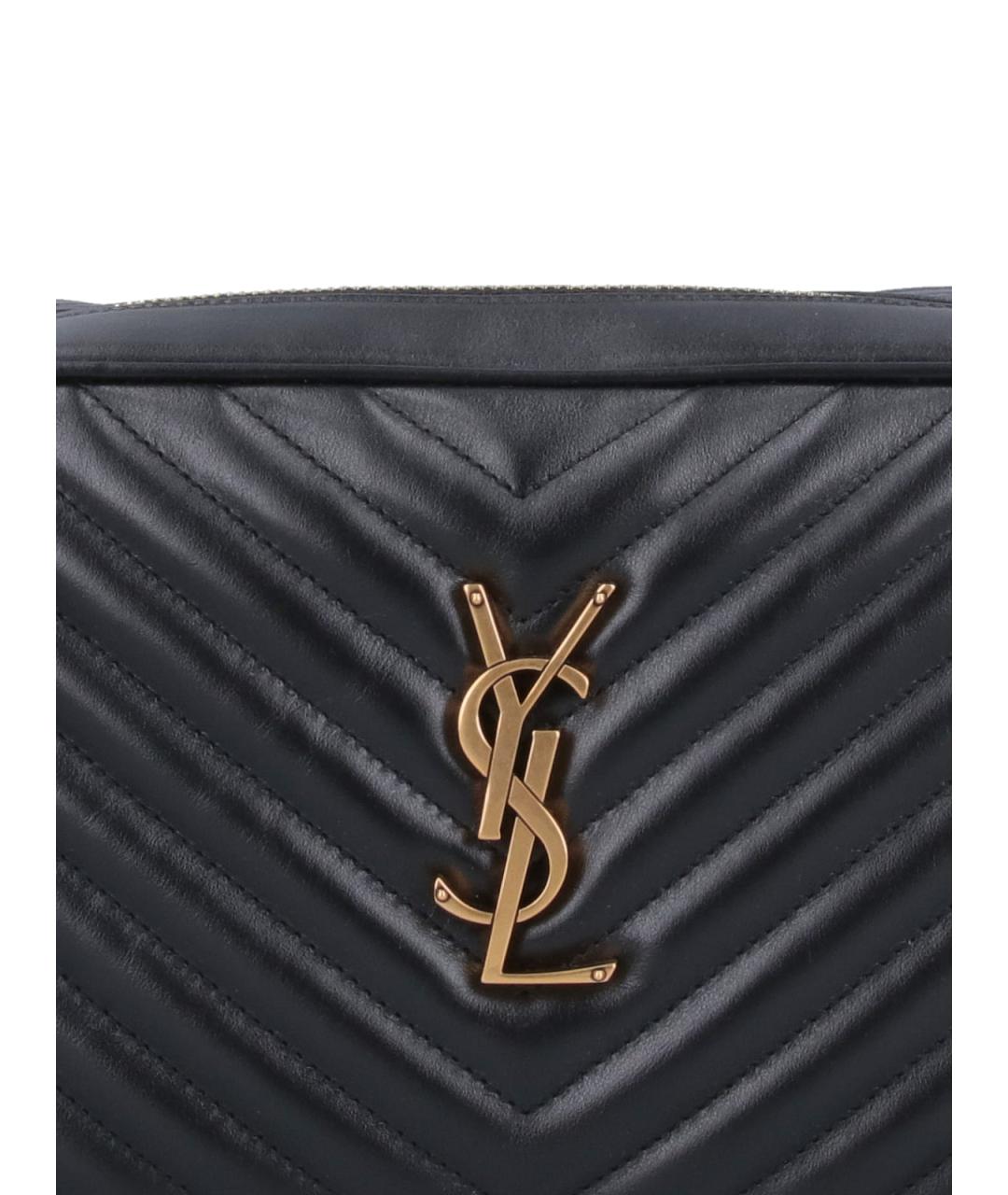 SAINT LAURENT Черная кожаная сумка тоут, фото 4