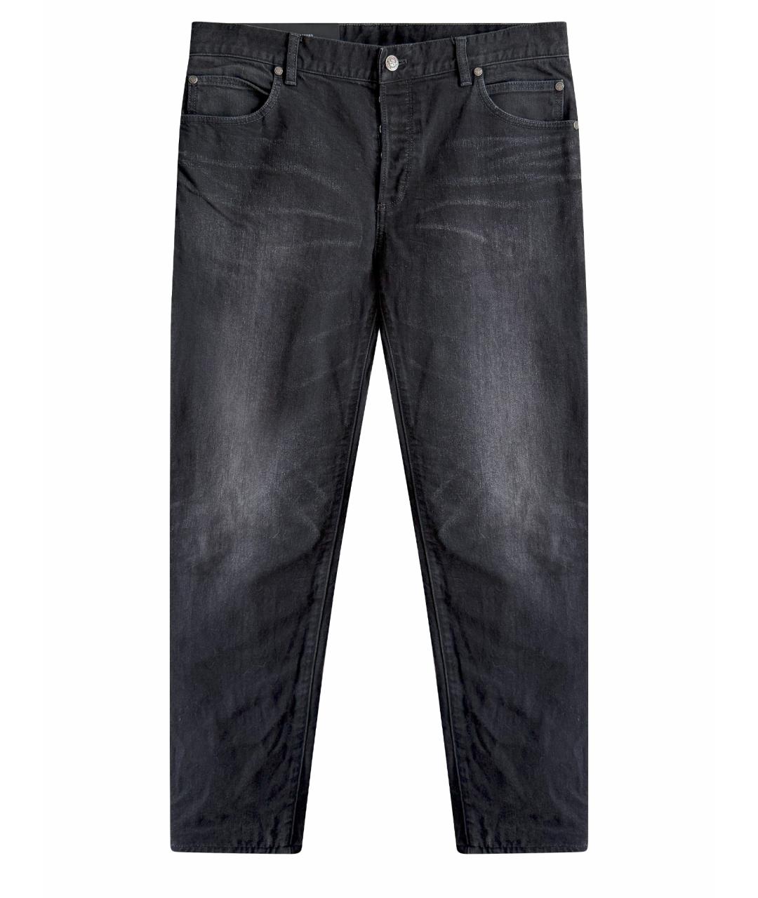 BALMAIN Черные хлопковые джинсы скинни, фото 1