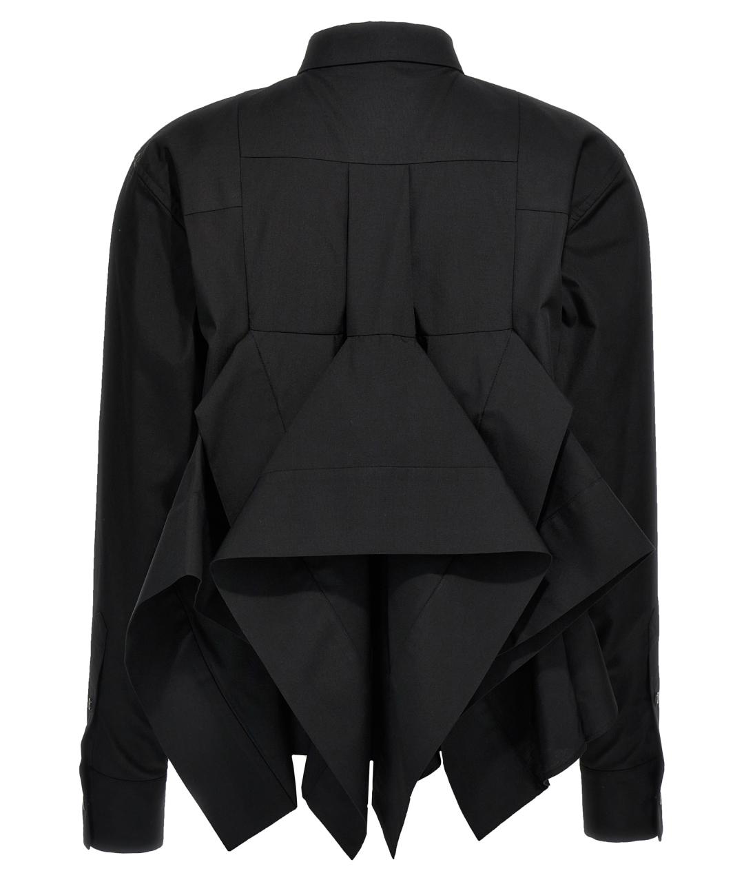 SACAI Черная хлопковая рубашка, фото 2