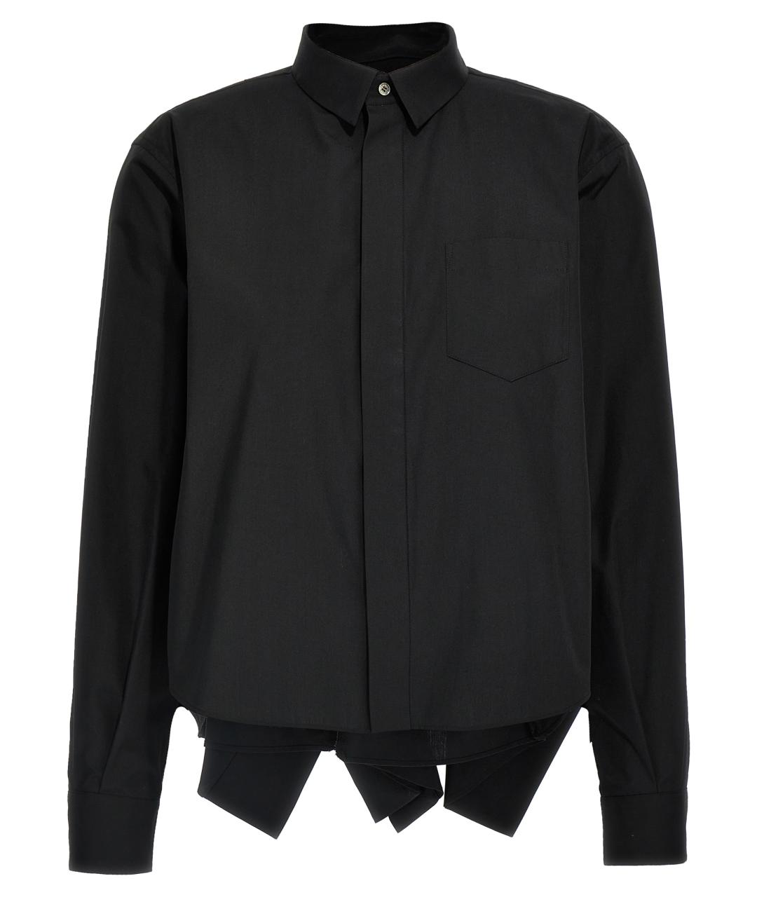 SACAI Черная хлопковая рубашка, фото 1